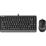 Комплект клавиатура+мышь A4Tech FStyler F1110 проводной, USB, 2000 DPI, чёрный/серый, фото 1