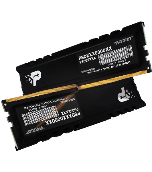 Оперативная память Patriot Signature Premium, DDR5, 32Gb (2x16 Gb), 5600 MHz, CL46, DIMM, радиатор, черный