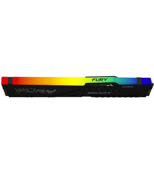 Оперативная память Kingston Fury Beast, DDR5, 16Gb (1x16GB), 6000MHz, CL36, DIMM, с радиатором, RGB, черный