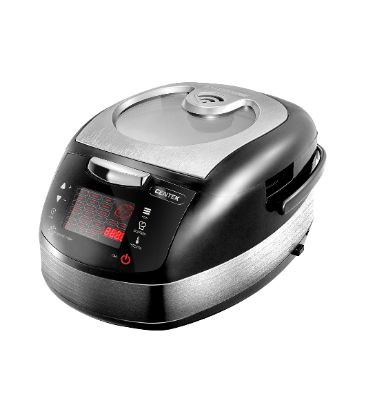 Мультиварка Centek CT-1472 Ceramic черный/сталь, 860 Вт, 5.0 л, LED, 21 программа