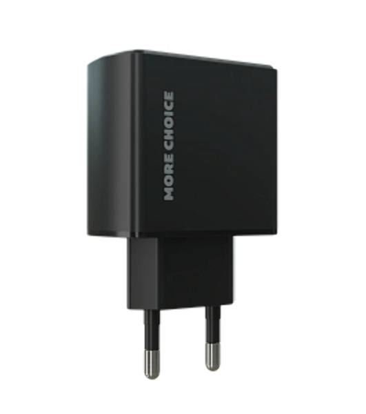 Сетевое зарядное устройство MORE CHOICE NC61 СЗУ 1USB+1USB-C 3.0A PD 20W+QC3.0 быстрая зарядка черный