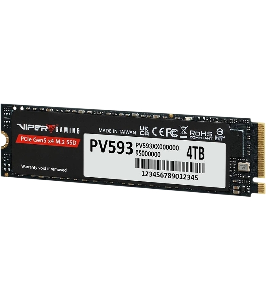 Накопитель SSD M.2 Viper 4.0Tb VP593 Series PV593P4TbM28H (PCI-E 5.0 x4, up to 14000/13000MBs, 3D TLC, 3000TbW, DRAM, NVMe 2.0, SM2508)