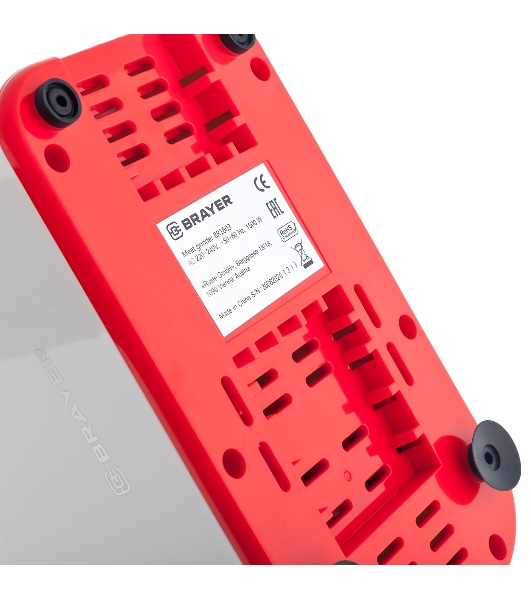 Мясорубка электрическая Brayer BR1603 белый, 1500 Вт, 2.0 кг/мин, реверс, защита от перегрузки, насадки - 7