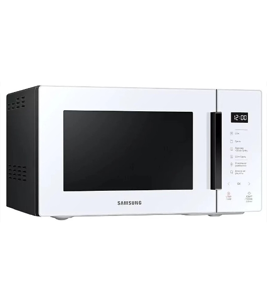 Микроволновая печь Samsung MG23T5018AW/BW белый, 23 л, 800 Вт, переключатели - сенсор