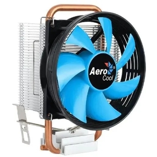 Кулер для процессора Aerocool/Formula Verkho 1-3P черный/синий, 90 мм, алюминий/медь, 2300 об/мин, 27.6 дБ, 3 pin, 100 Вт, 125 мм