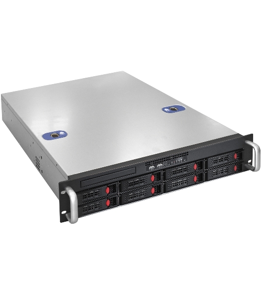 Серверный корпус ExeGate Pro EX293178RUS 2U550-HS08 RM 19', высота 2U, глубина 550, БП 1U-900ADS, 8xHotSwap, USB