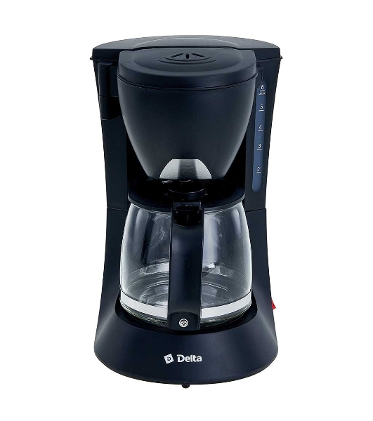 Кофеварка капельная Delta DL-8153 черный, исп. кофе - молотый, 0,6 л, 600 Вт