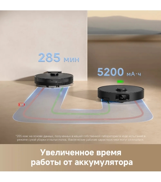 Робот-пылесос Dreame Bot D20 Pro черный, 5200 мАч Li-Ion, уборка влажная/сухая, пылесборник контейнер 0.7 л