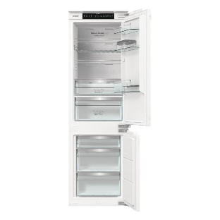 Встраиваемый холодильник Gorenje NRKI517E82WF, полезный объем 244 л, электронное управление, цифровой дисплей, автоматическое размораживание No Frost, быстрое замораживание, интенсивное охлаждение, зона свежести с контролем влажности, инверторный компрессор, энергоэффективность А+