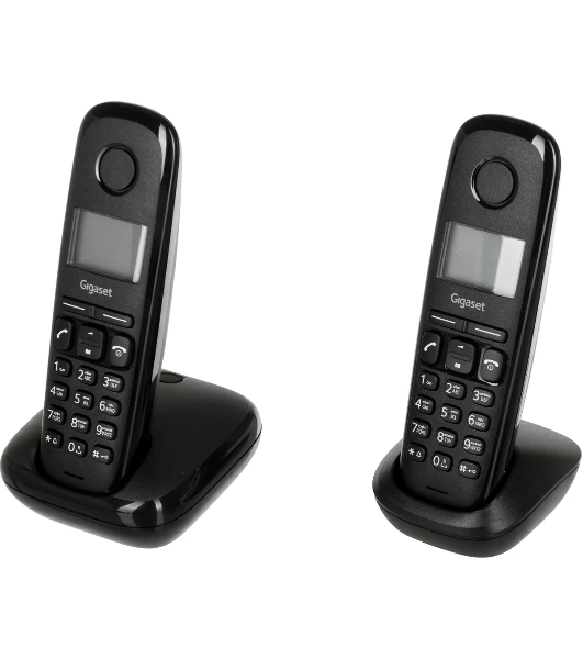 Радиотелефон Dect Gigaset A170 DUO черный (труб. в компл.:2шт) АОН