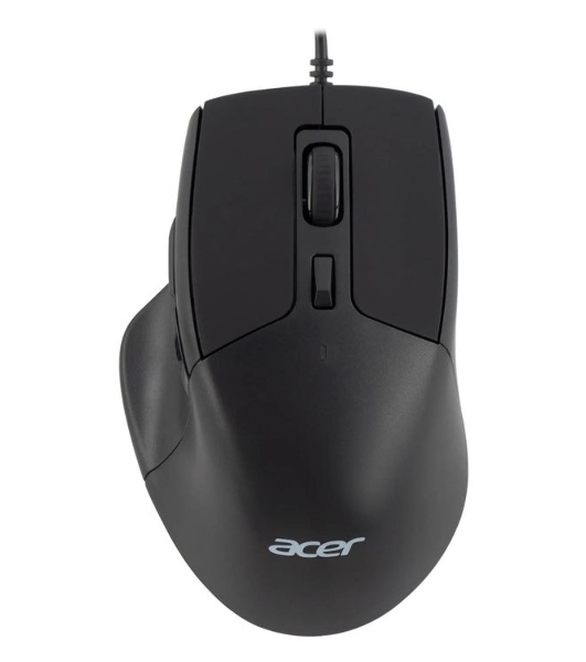 Мышь проводная Acer OMW130 черный, 3600 dpi, USB, кнопки - 6