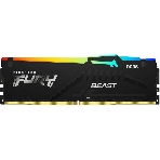 Оперативная память Kingston Fury Beast, DDR5, 16Gb (1x16GB), 6000MHz, CL36, DIMM, с радиатором, RGB, черный, фото 1