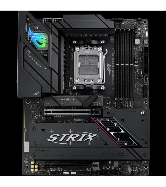 Материнская плата ASUS ROG STRIX B850-F GAMING WIFI, AM5, AMD B850, 4xDDR5, 2xSATA, 4xM.2, 1xPCIe 5.0 x16, 1xPCIe 4.0 x16, 1xPCIe x4, 1xDP, 1xHDMI, 1x2.5Gb LAN, 1xUSB-C 20Gbps, 1xUSB-C 10Gbps, 3xUSB-A 10Gbps, 4xUSB 5Gbps, 4xUSB 2.0, 3x3.5 мм, 7.1, ATX