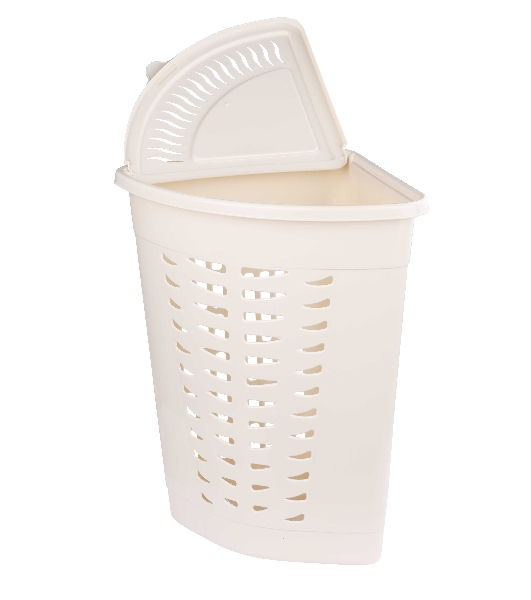 Корзина для белья Альтернатива М1364 угловая, 45 л, слоновая кость