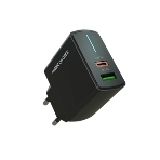 Сетевое зарядное устройство MORE CHOICE NC61 СЗУ 1USB+1USB-C 3.0A PD 20W+QC3.0 быстрая зарядка черный, фото 1