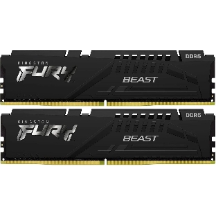 Оперативная память Kingston Fury Beast Black, DDR5, 128GB (2x64GB), 5600 MHz, CL36, с радиатором, чёрный