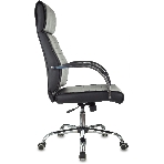Кресло руководителя Бюрократ T-8010SL/BLACK черный, искусственная кожа, крестовина хром, фото4