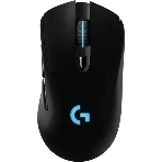 Мышь игровая Logitech G703 Lightspeed черная, сенсор 100-25600dpi (Hero25K), беспроводная 2.4GHz + USB 1,8м, 5 программируемых кнопок + колесо прокрутки, RGB-подсветка, под правую руку, фото 1