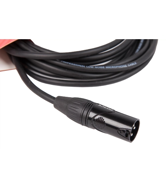 Кабель микрофонный FORCE FMC-06/4.5XLR (M) - XLR (F), высококачественный балансный, малошумящий с проводниками из безкислородной меди OFC, диаметр 6 мм, черные профессиональные металлические разъемы, длина 4,5 м, цвет черный
