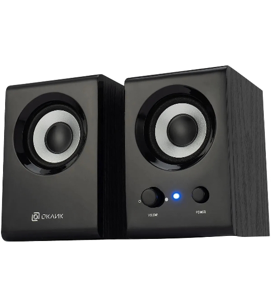 Акустическая система Oklick OK-160 2.0 черный 6Вт