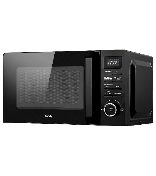 Микроволновая печь BBK 20MWS-723T/B черный, 20 л, 700 Вт, переключатели - кнопки, тактовый механизм