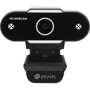 Веб-камера OKLICK OK-C012HD 1280x720, 30 кадр/с, USB Type-A, микрофон, универсальное крепление