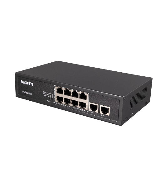 Коммутатор Falcon Eye FE-8FPG2, 8×100 Мбит/с PoE + 2×1 Гбит/с, неуправляемый