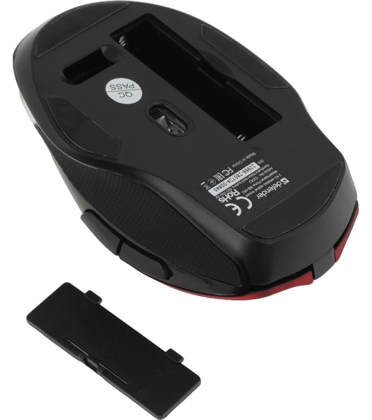 Мышь беспроводная Defender Prime MB-053 красный, 1600 dpi, радиоканал, USB, кнопки - 6