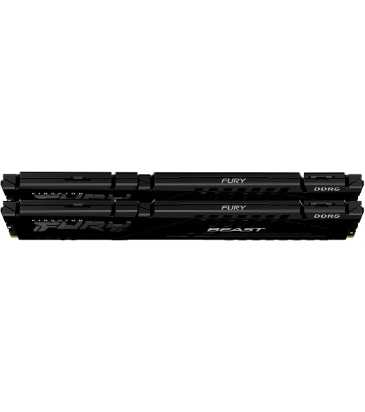 Оперативная память Kingston Fury Beast Black, DDR5, 128GB (2x64GB), 5600 MHz, CL36, с радиатором, чёрный