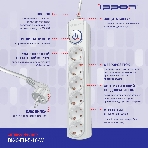 Сетевой фильтр Ippon BK-6-EU-3-16-W 3 м, 6 розеток, белый, коробка, фото9