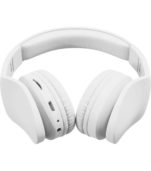 Беспроводные/проводные наушники Digma BT-17 белый, накладные, Bluetooth + проводной, складная конструкция, до 10 ч