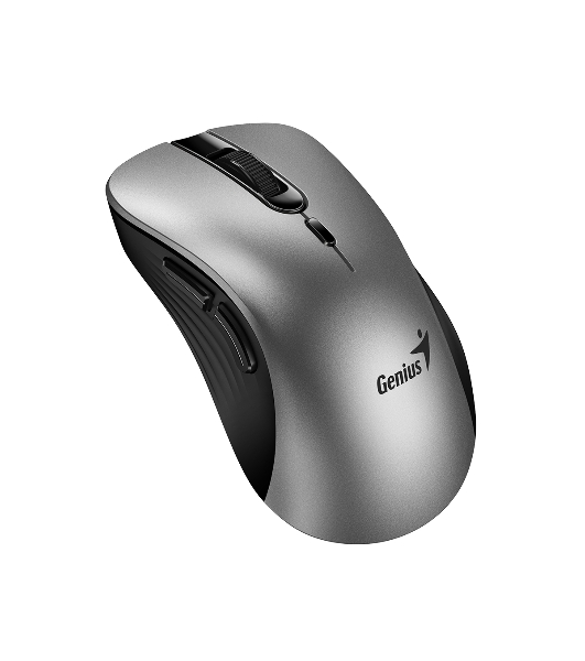 Мышь беспроводная Genius Ergo 8100S AI серебристо-серый, 1600 dpi, радиоканал, USB, кнопки - 6