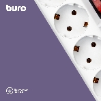 Сетевой фильтр Buro 500SH-5-SW-W 5 м, 5 розеток, белый, коробка, фото2