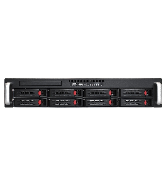 Серверный корпус ExeGate Pro EX293177RUS 2U550-HS08 RM 19', высота 2U, глубина 550, БП 1U-1000ADS, 8xHotSwap, USB