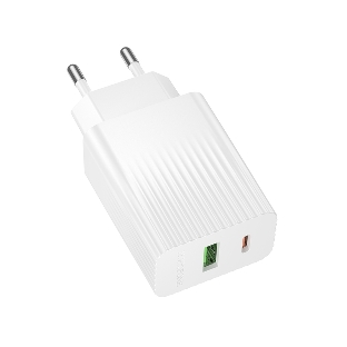 Сетевое зарядное устройство BOROFONE (6941991122767) BAS74A 1USB+1Type-C 3.0A QC3.0 PD 20W White