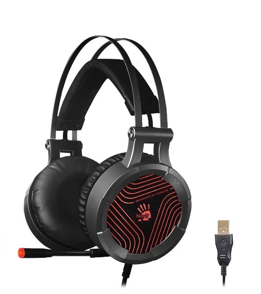 Гарнитура A4Tech Bloody G530 чёрный/серый, проводная, подсветка