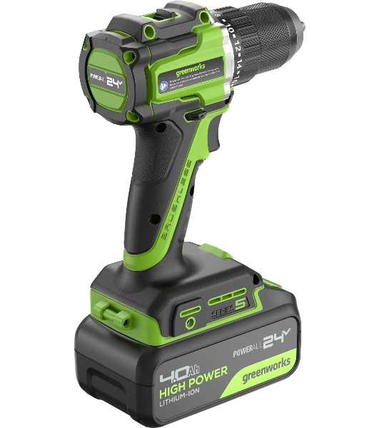 Дрель безударная Greenworks DD560 патрон:быстрозажимной реверс (3708407CUB)