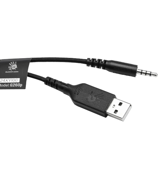 Гарнитура Bloody G260P чёрный, проводная, подсветка