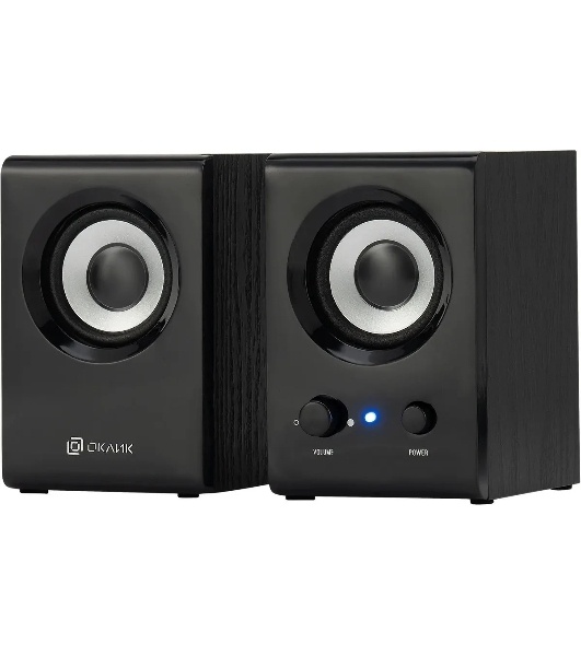 Акустическая система Oklick OK-160 2.0 черный 6Вт