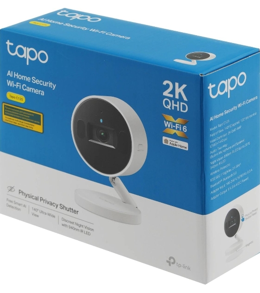Камера видеонаблюдения умная с искусственным интеллектом TP-Link Tapo C125, 2K QHD (2560 × 1440), Wi-Fi (2,4 ГГц)