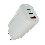 Сетевое зарядное устройство MORE CHOICE NC79 1USB+2Type-C 3.0A PD 65W быстрая зарядка белый, фото 1