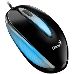 Мышь проводная Genius DX-Mini черный, 1000 dpi, USB, кнопки - 3