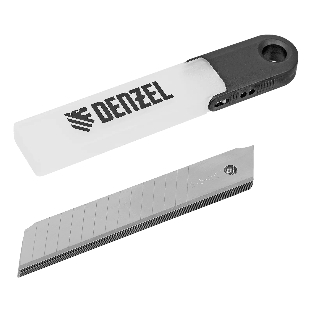 Лезвия Denzel 18 мм, сталь SK5 - 0,5 мм, многосегментные, 10 шт.