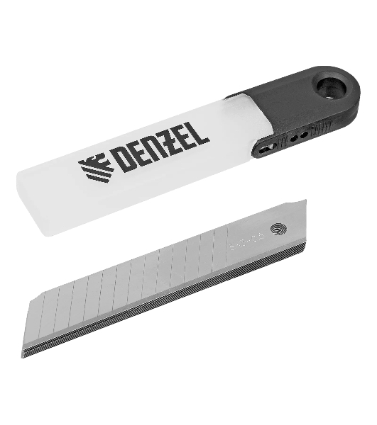 Лезвия Denzel 18 мм, сталь SK5 - 0,5 мм, многосегментные, 10 шт.