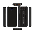 Внешний аккумулятор Maxvi PB10-11 10000 мАч черный 3A, встроенные кабели USB A/Type-C/Lightning, фото11