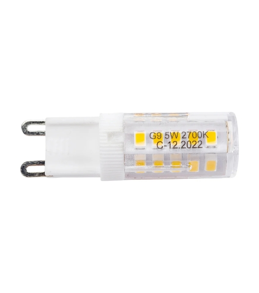 Лампа светодиодная JazzWay PLED-G9 5Вт капсульная 2700К теплый белый G9 320 лм 220-230В