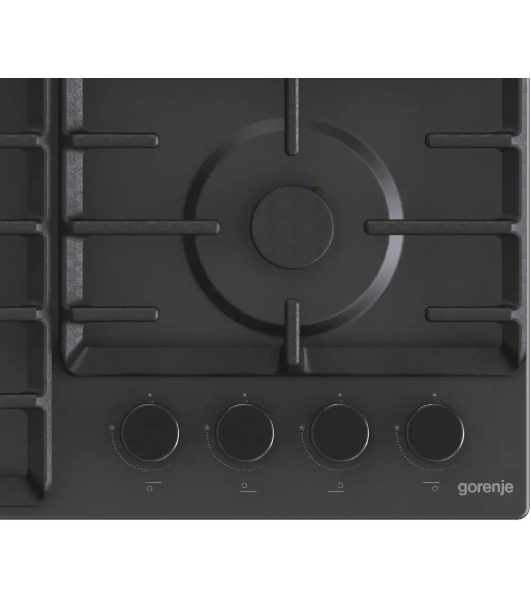 Газовая варочная панель Gorenje GW642SYB, 4 конфорки, эмалированная сталь, черный