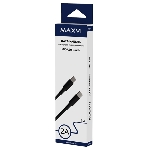Кабель Maxvi MC-A20 black Type-C - Type-C, 2A ток макс. нагрузки 2А, макс. напряжение 5V, длина кабеля 1м, материал PVC, черный, фото2