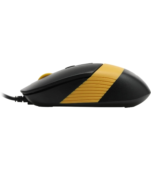 Комплект клавиатура+мышь A4Tech FStyler F1110 проводной, USB, 2000 DPI, чёрный/жёлтый