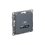 Розетка SE AtlasDesign USB A + тип-C 45W высокоскор. заряд. QC, PD, мех. грифель, фото 1